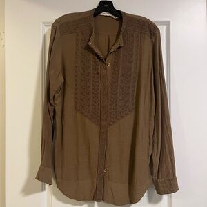 Isabel Marant Brown Long Sleeve Top